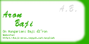 aron baji business card